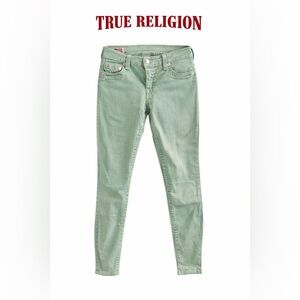 True Religion Light Green Skinny Jeans
